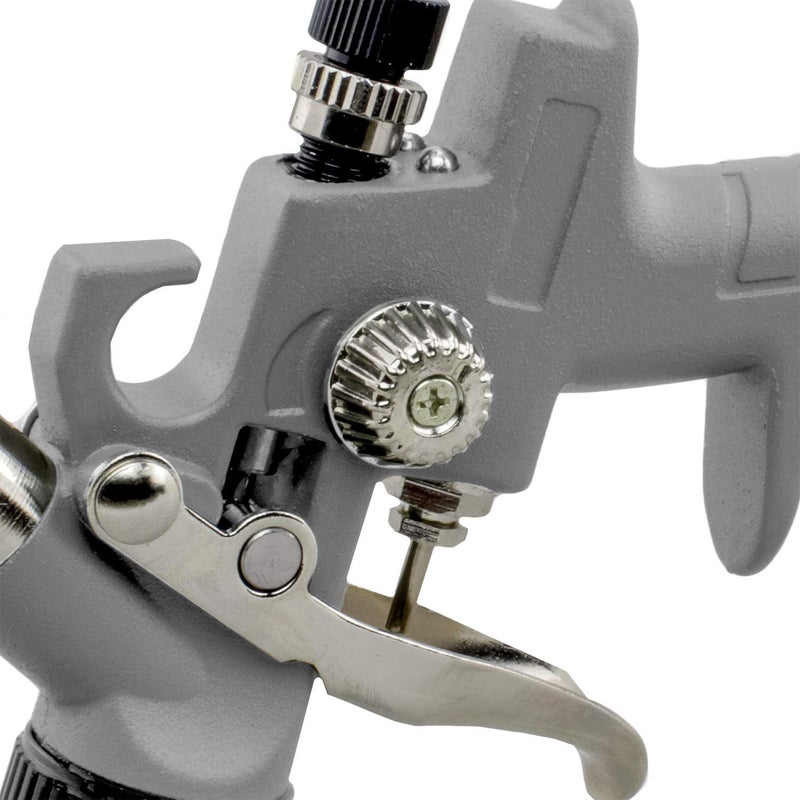 NuMax SPS08 Pneumatic 0.8 mm Tip Mini HVLP Gravity Feed Spray Gun with 125 cc Plastic Cup - Image 4